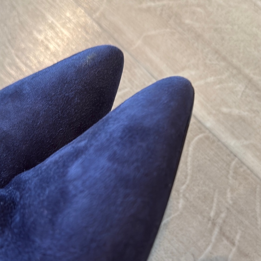 Elegant Navy Women's Ankle Boots - Picture 5 of 8